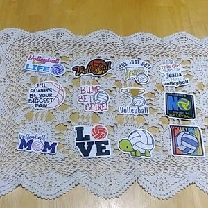 Volleyball stickers for cellphones, laptop, lockers, crafts, scrapbooking